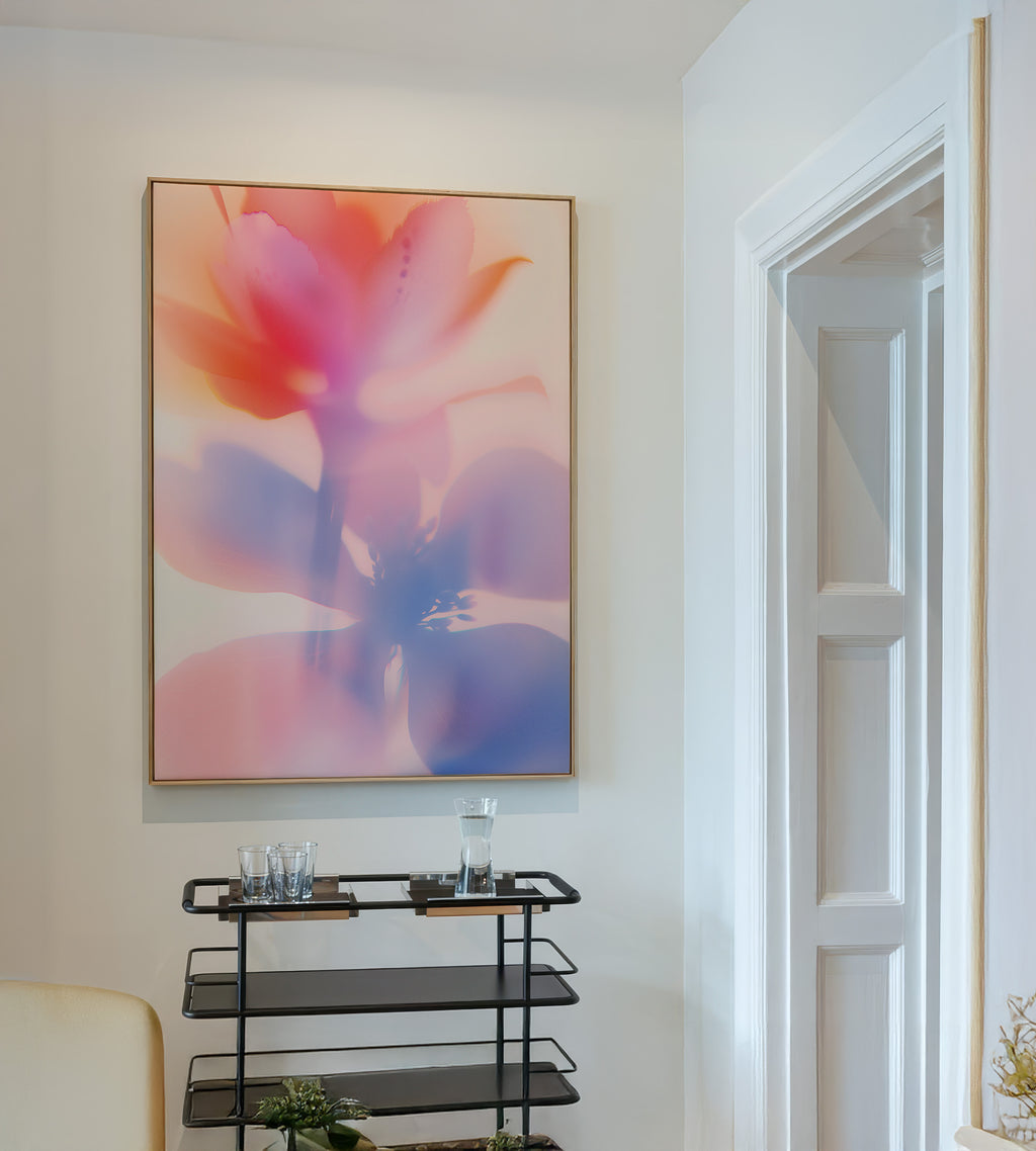 Soft Focus Abstract Floral - Framed Canvas - And A Little More