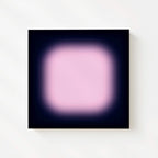 Navy Pink Wall Art Print, Soft Glow Abstract, Square Modern Wall Decor, Gradient Art