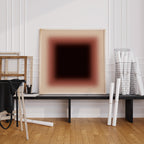 Mocha Brown Gradient Square Art Print, Neutral Contemporary Wall Decor