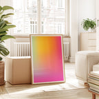 Pink Sunset Wall Art Printable, Soft Gradient Abstract Print, Modern Bedroom Decor, Minimal Aesthetic Poster