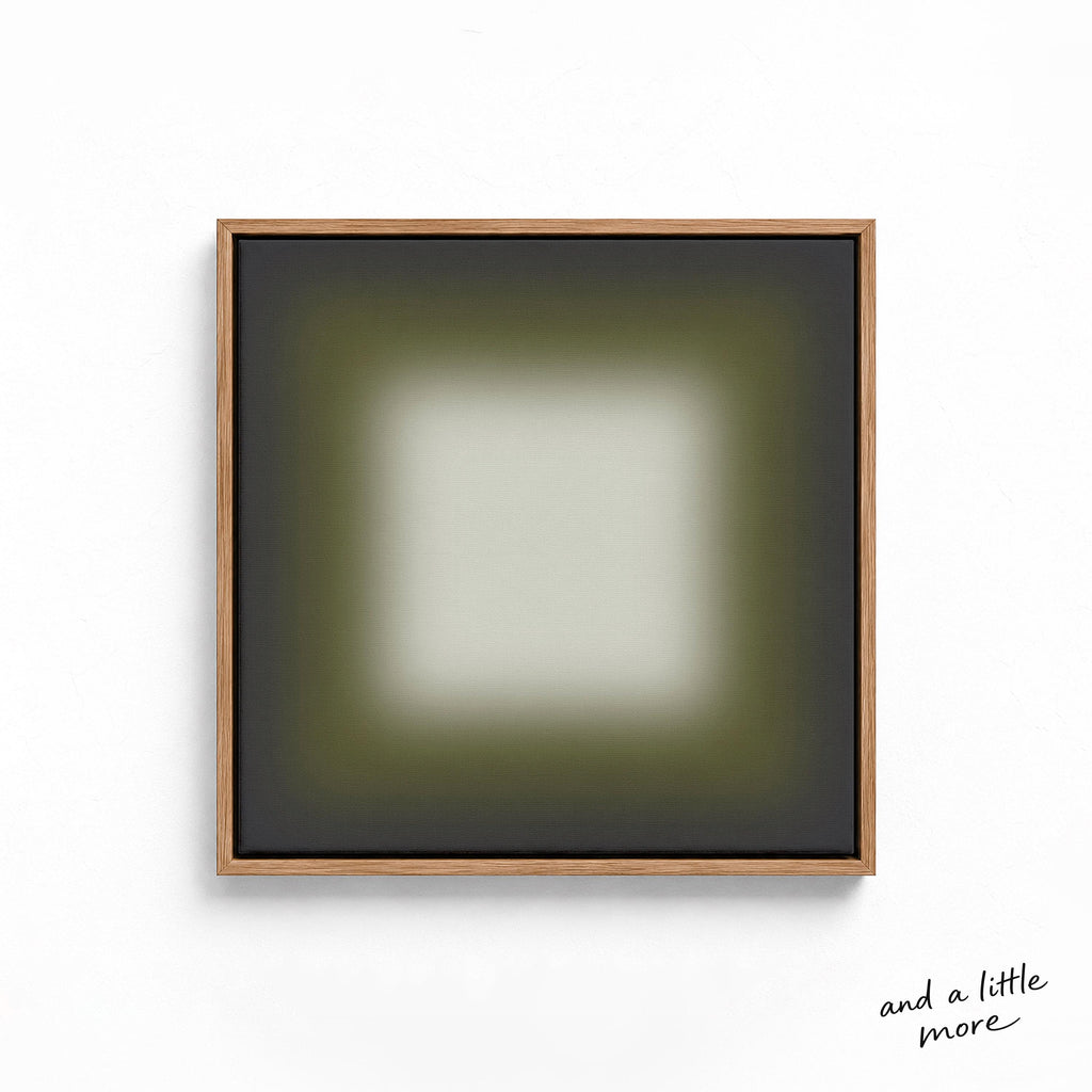 Olive Gray Gradient Abstract Print