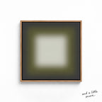 Olive Gray Gradient Abstract Print