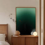 Green Gradient Abstract Art Print, Modern Ombre Poster