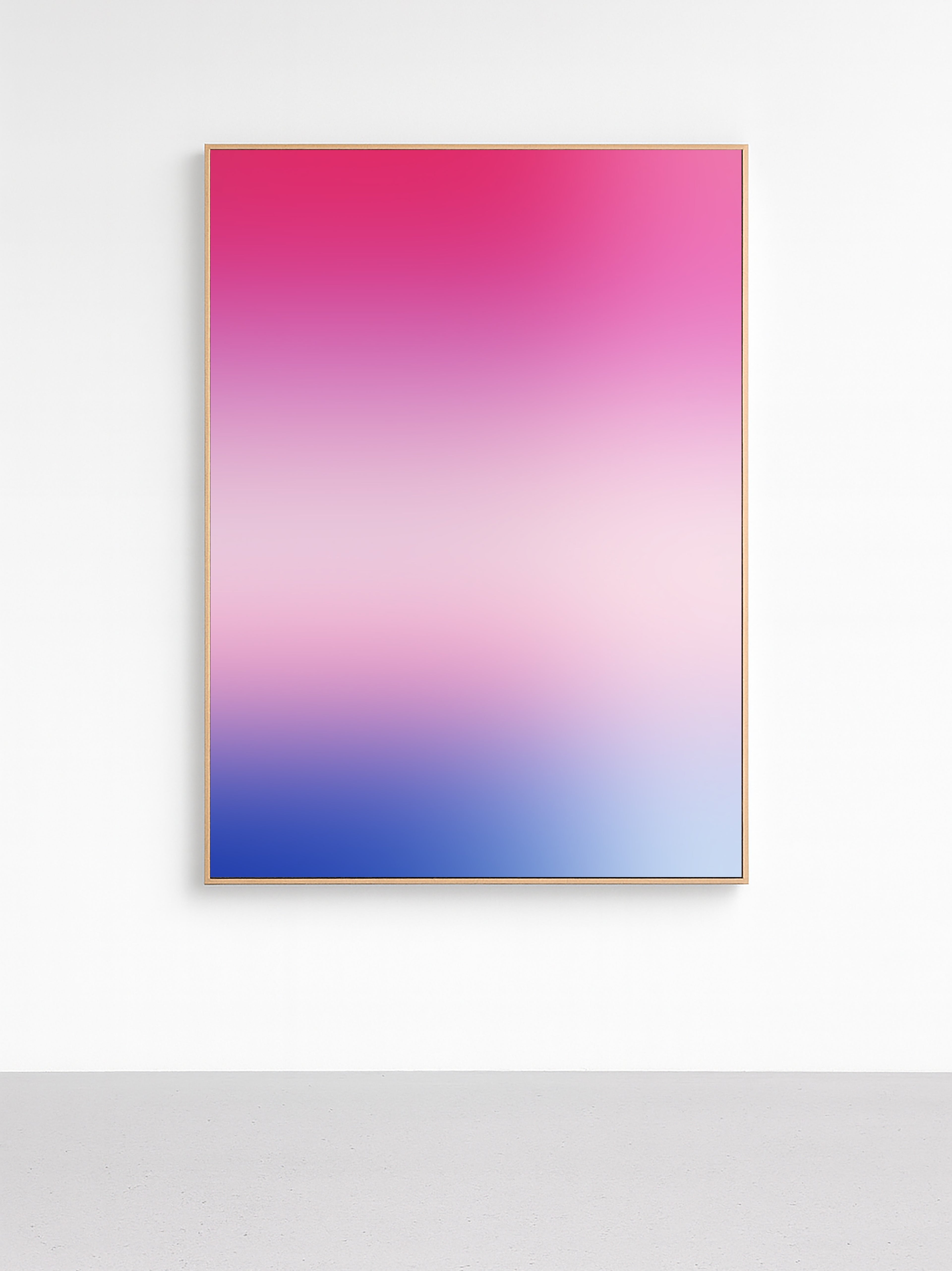 Horizon Fade Pink to Blue Gradient - Framed Canvas - And A Little More