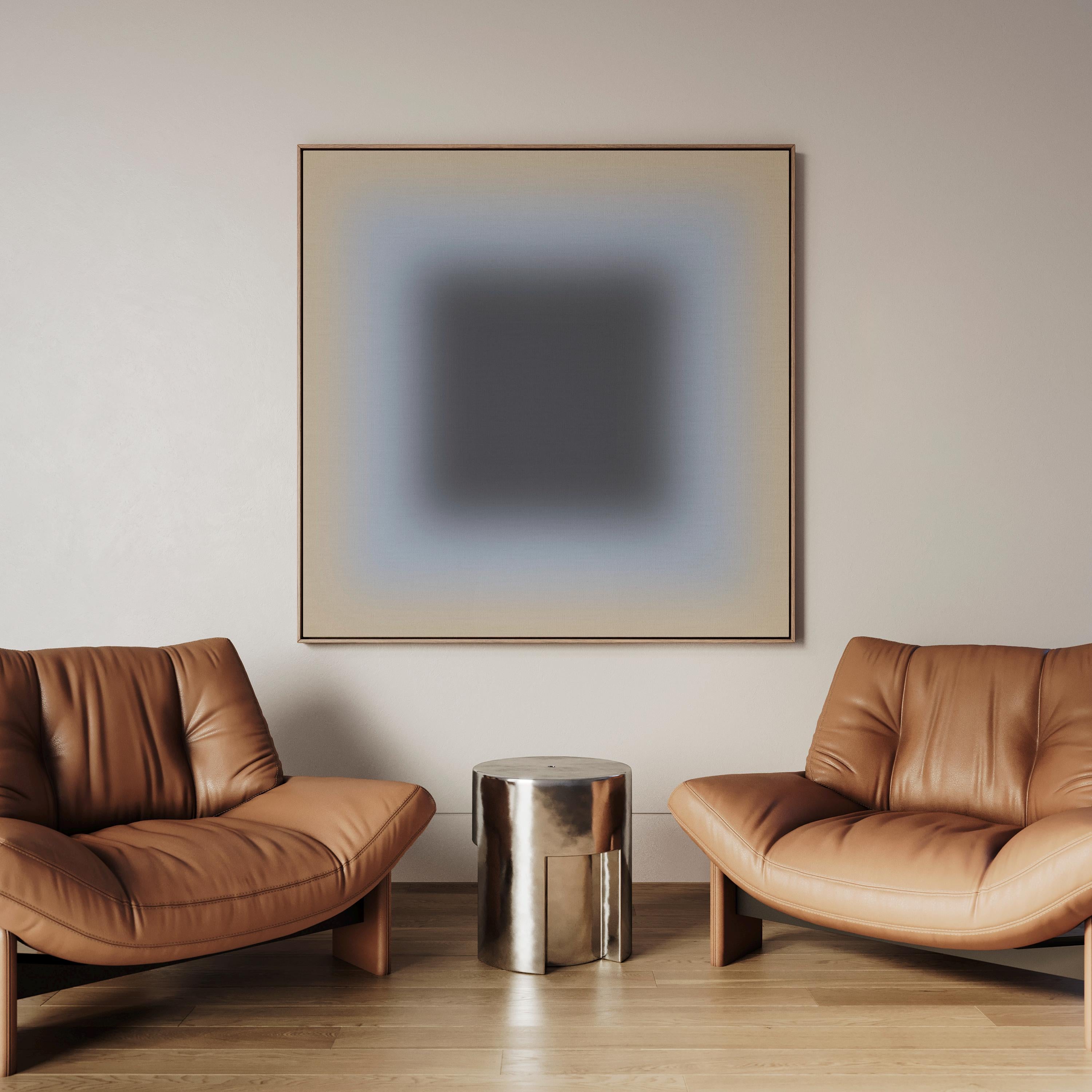 Neutral Gray Wall Art, Stone Moss Gradient Print, Minimalist Framed Wall Art, Canvas Print, Earthy Art