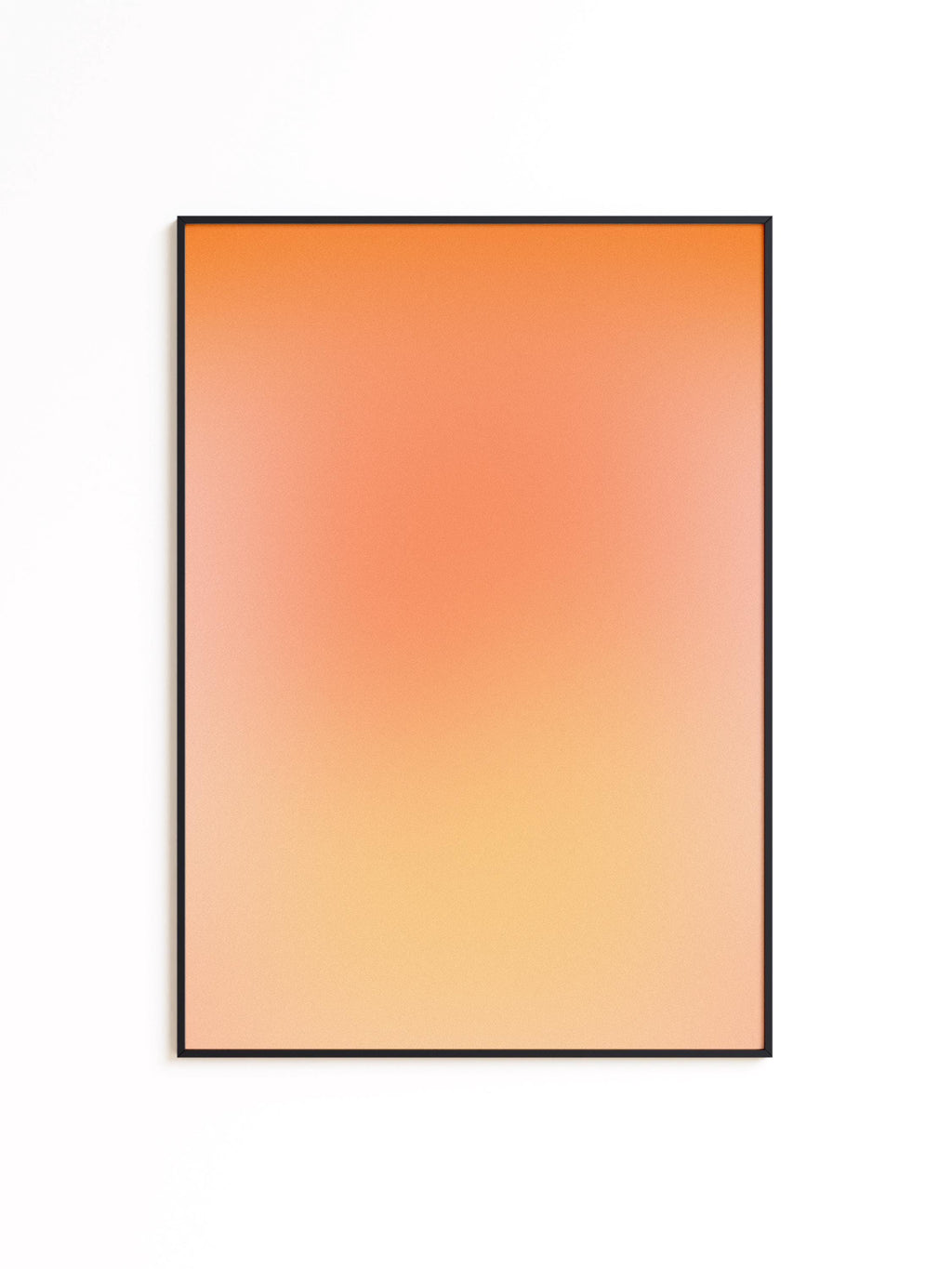 Peach Wall Art Print, Soft Orange Gradient, Minimal Abstract Decor