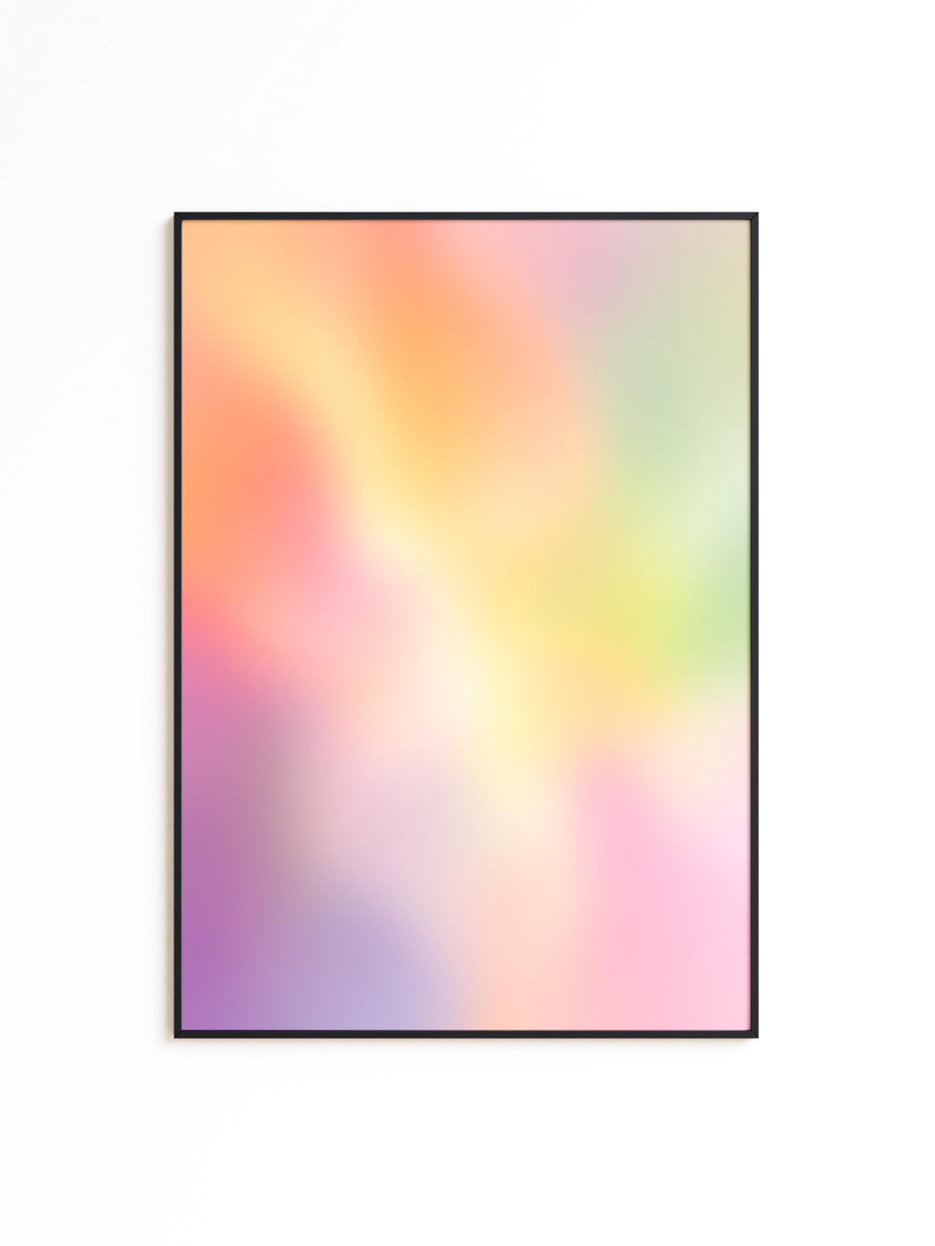 Pastel Gradient Art Print, Dreamy Rainbow Abstract Poster, Soft Color Wall Decor