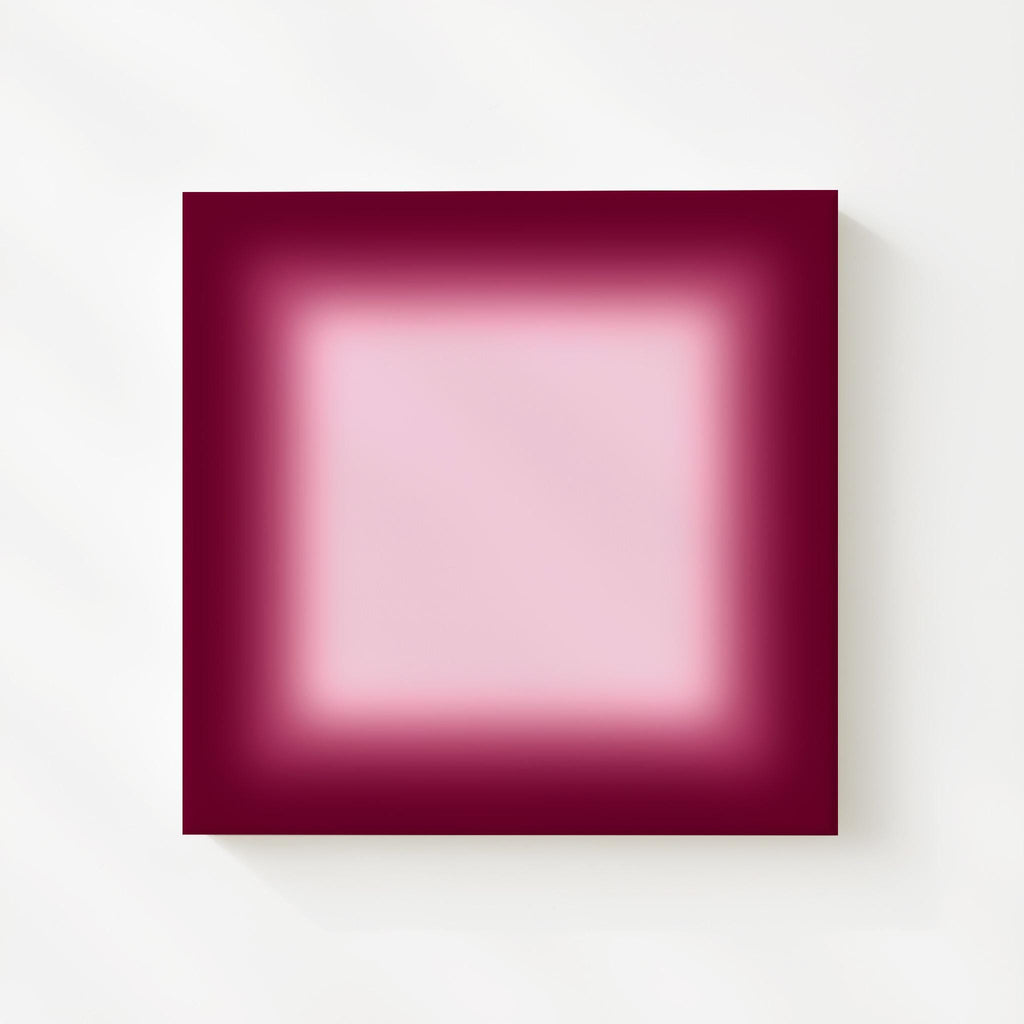 Burgundy Gradient Abstract Art Print, Modern Wine Red Wall Decor, Square Artwork