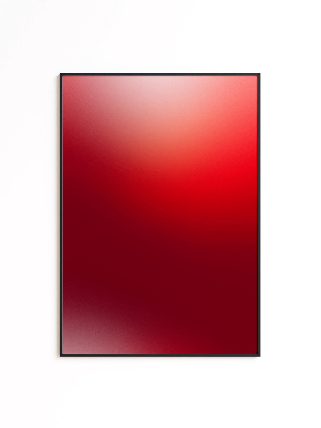 Red Wall Art Printable, Minimalist Abstract Poster, Bold Color Field Print