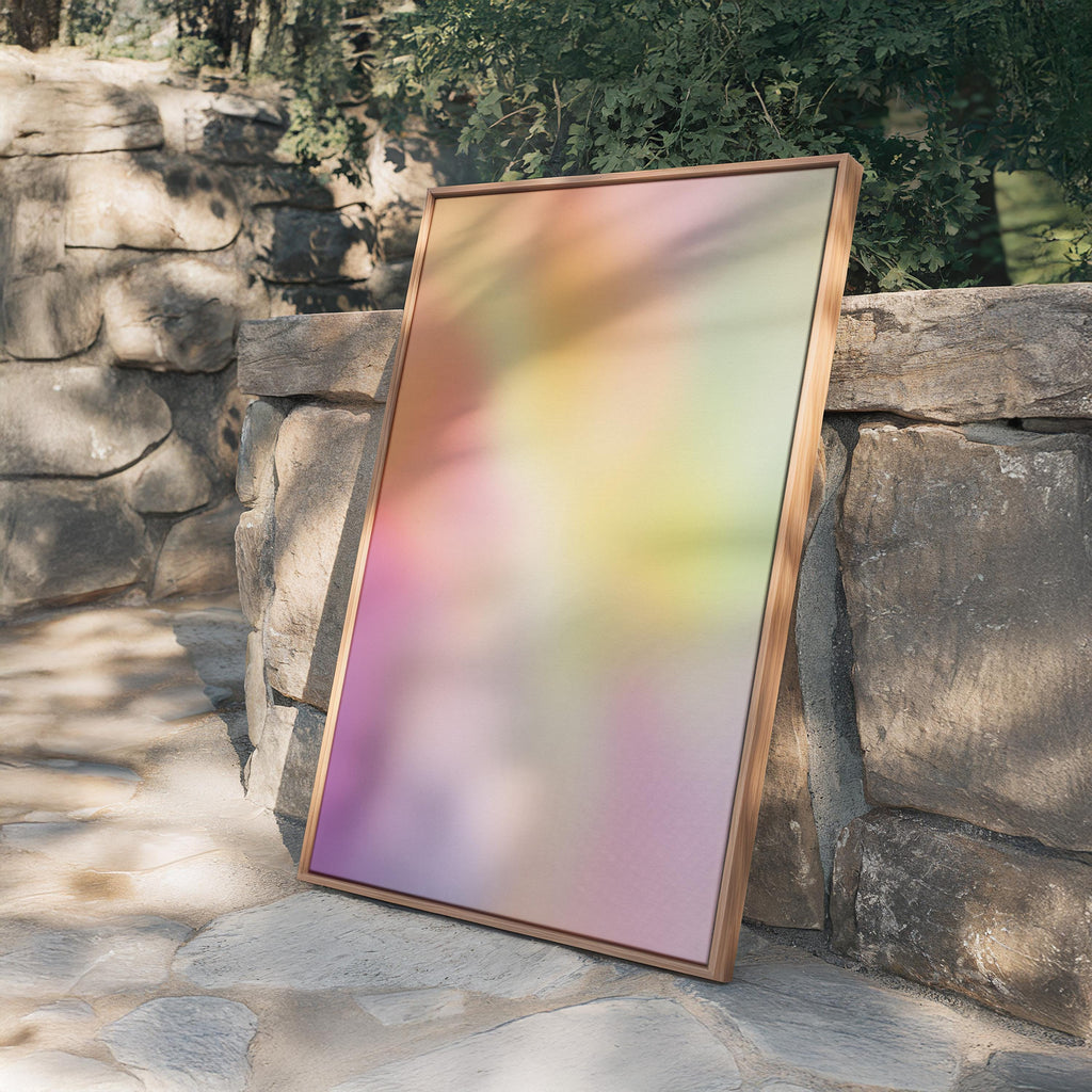 Pastel Gradient Art Print, Dreamy Rainbow Abstract Poster, Soft Color Wall Decor