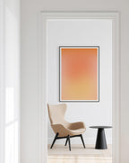 Peach Wall Art Print, Soft Orange Gradient, Minimal Abstract Decor