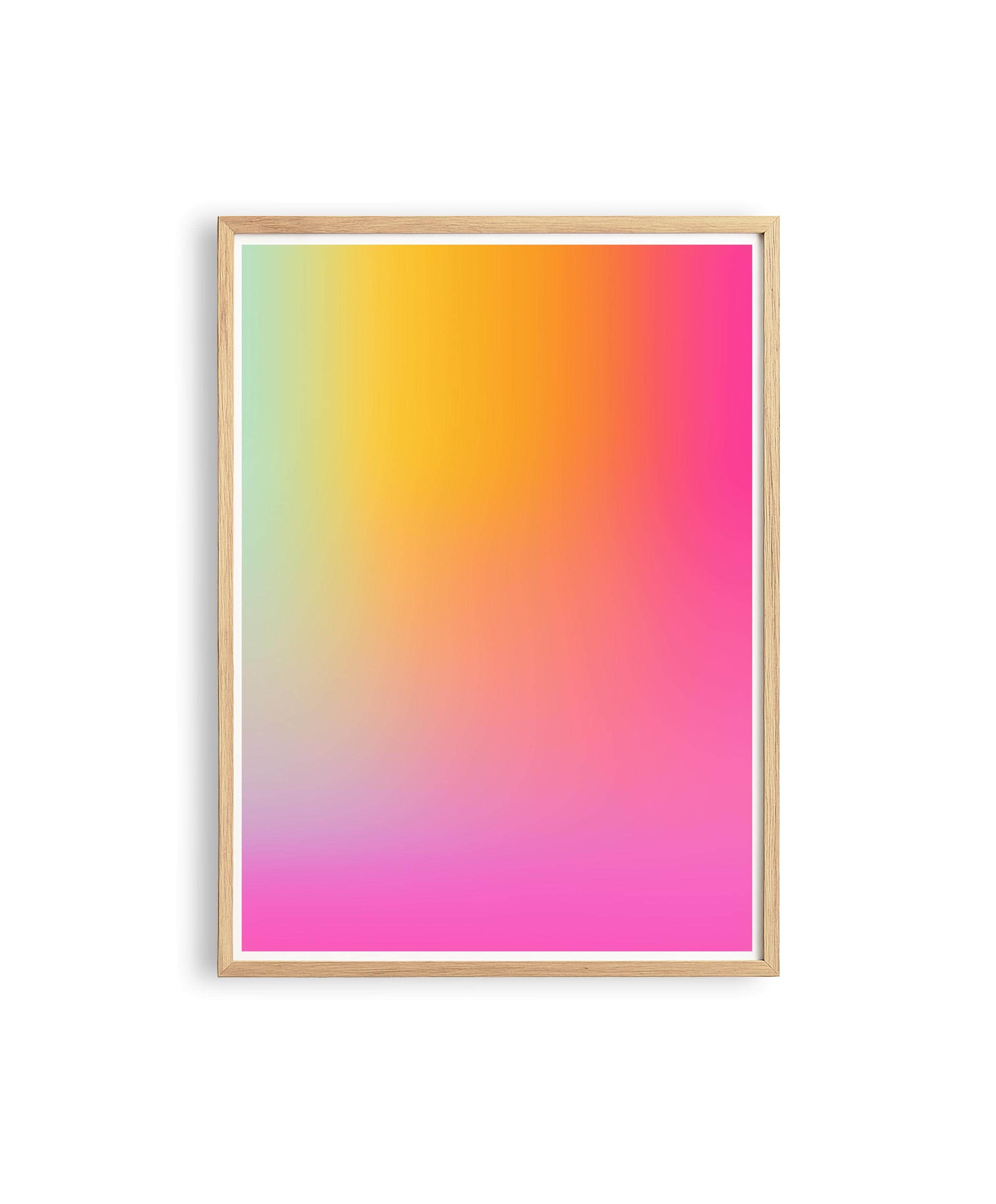 Pink Sunset Wall Art Printable, Soft Gradient Abstract Print, Modern Bedroom Decor, Minimal Aesthetic Poster