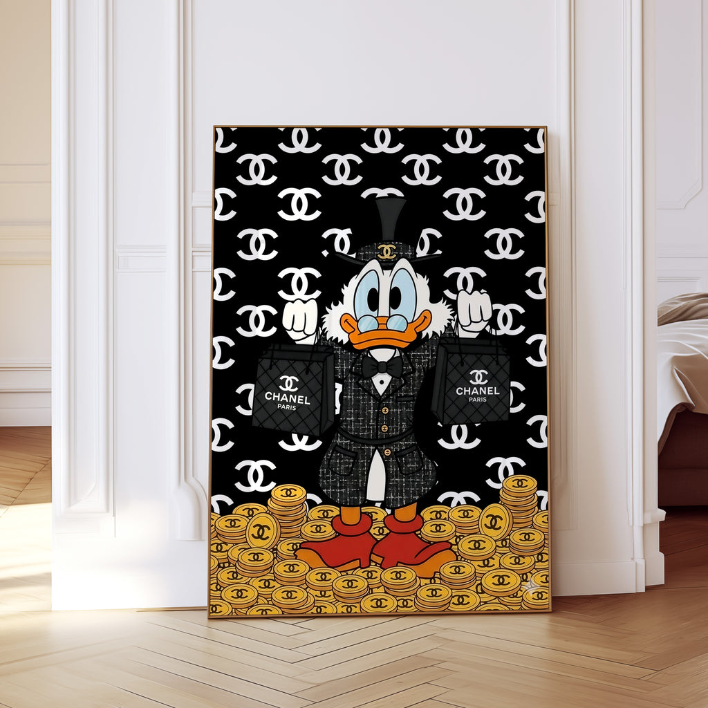 Black & Gold Chanel Duck Wall Art