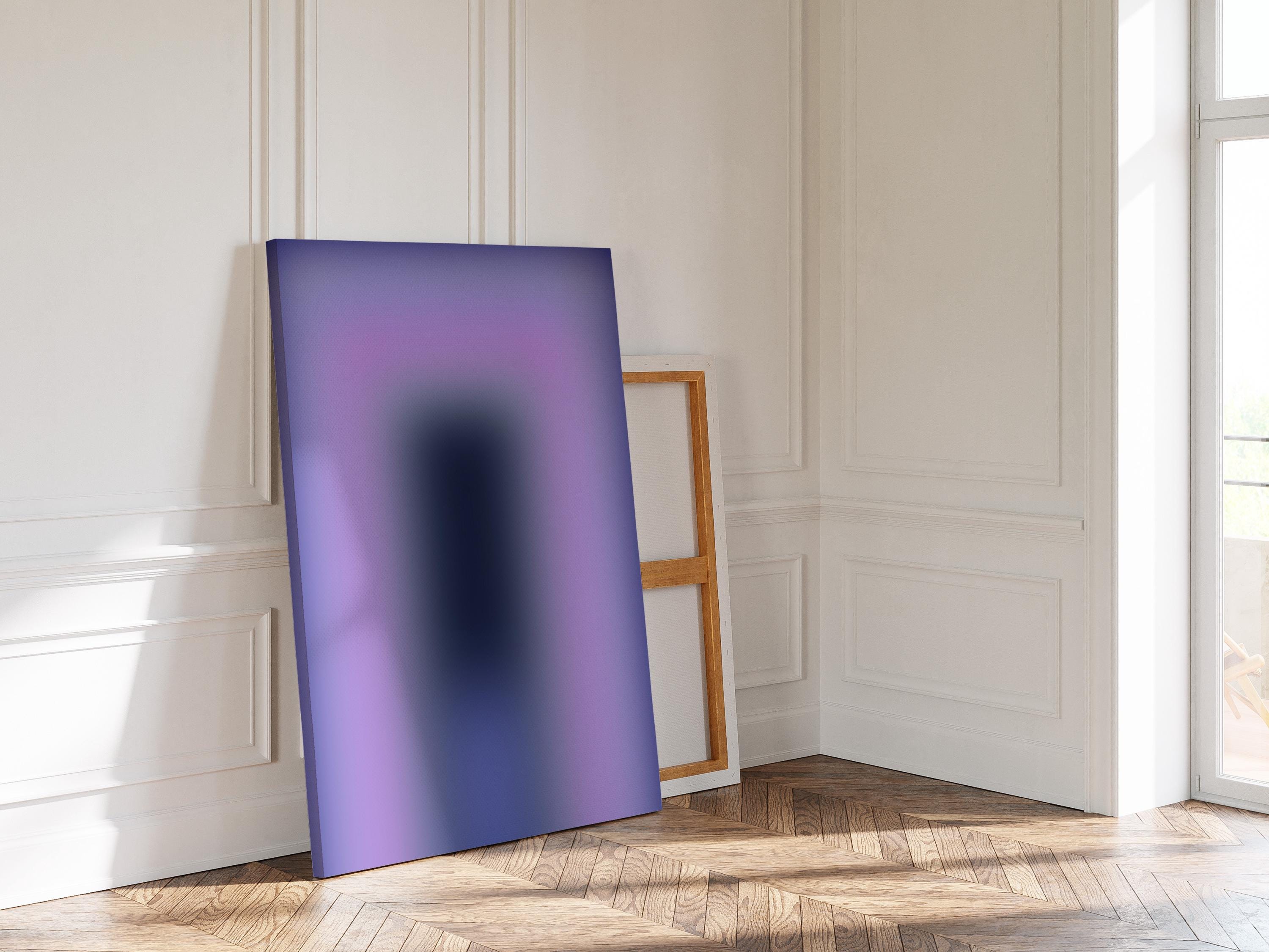 Purple Gradient Art Print, Lavender Blue Abstract Poster, Modern Wall Decor
