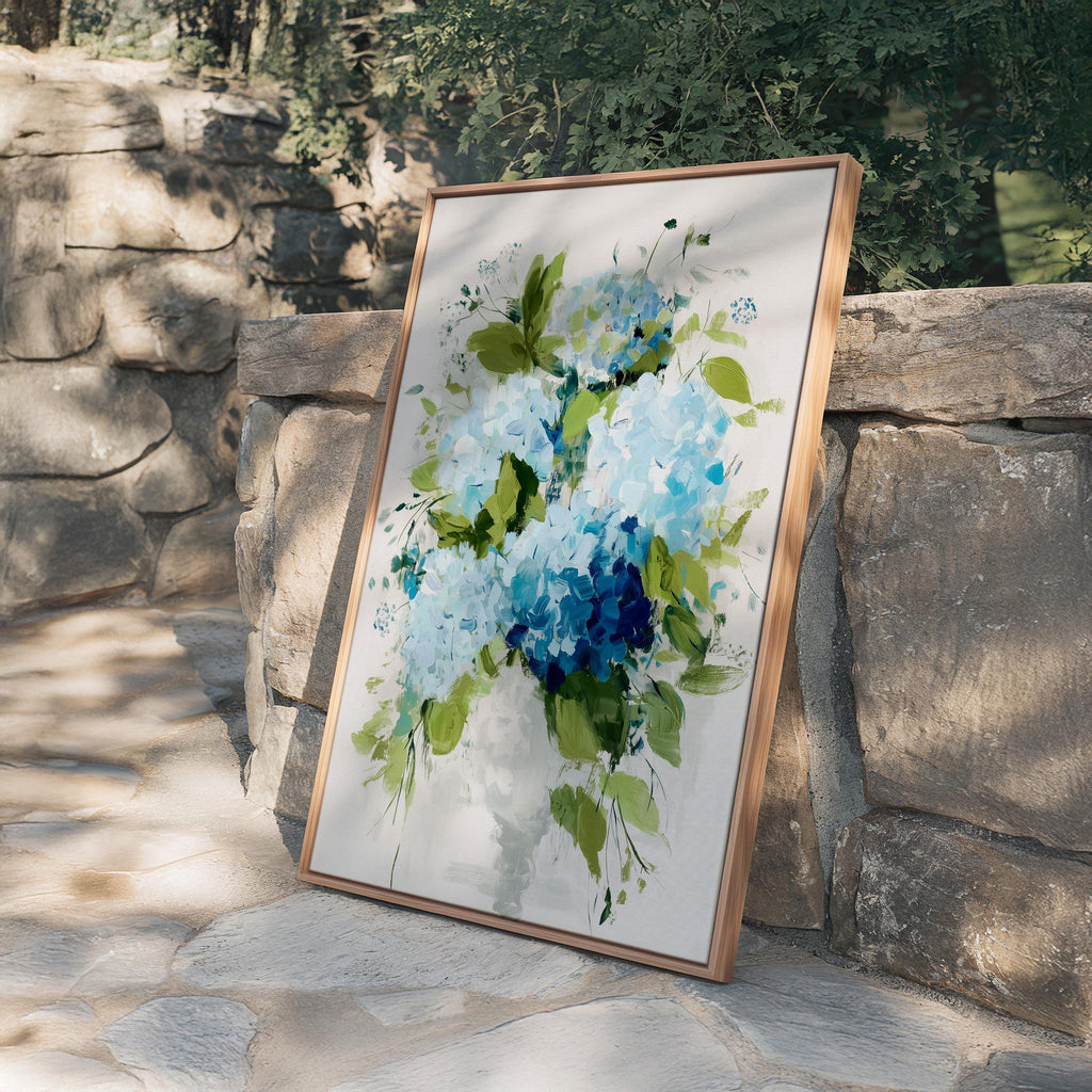 Hydrangea Wall Art Print, Botanical Flower Decor for Bedroom or Office