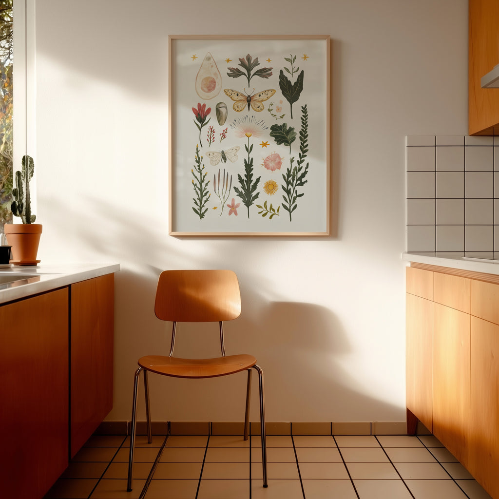 Moths & Wild Botanicals – Vintage Nature Art Print - And A Little More