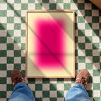 Pink Gradient Abstract Art Print, Warm Minimal Ombre Poster (Digital Download)