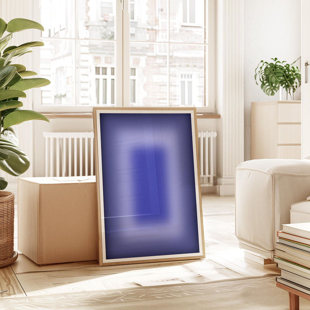 Blue Abstraact Wall Art, Minimalist Ombre Poster, Modern Abstract Wall Decor, Bathroom wall decor