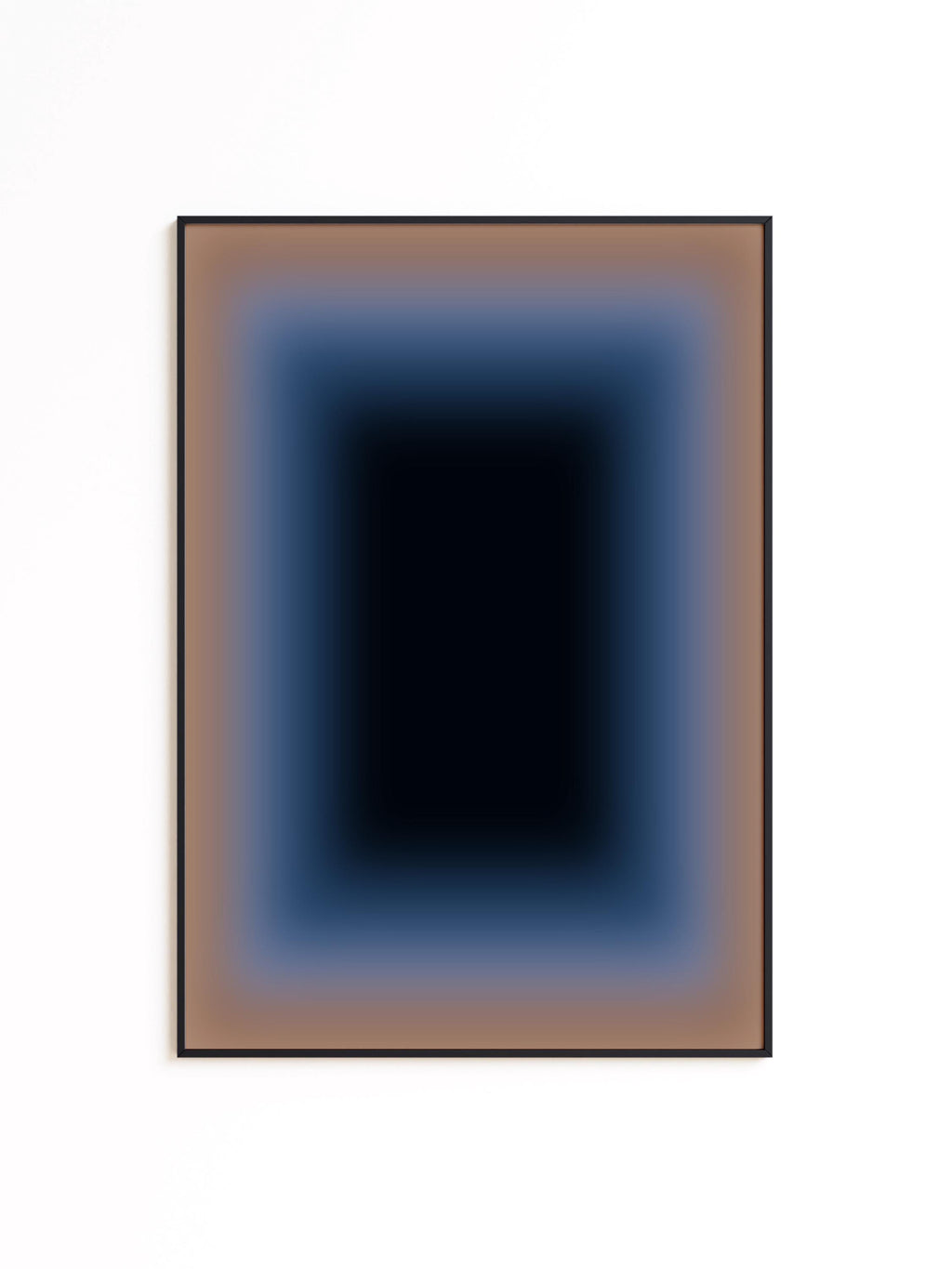Moody Abstract Art Print, Taupe Blue Gradient, Minimal Modern Wall Decor