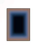 Moody Abstract Art Print, Taupe Blue Gradient, Minimal Modern Wall Decor
