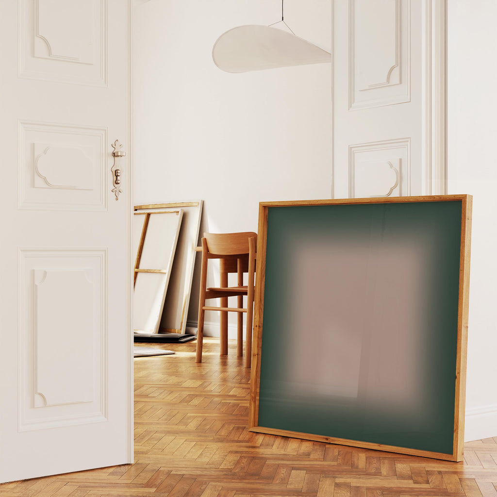 Earth Tone Wall Art Print, Sage Green Gradient Abstract, Minimal Modern Decor
