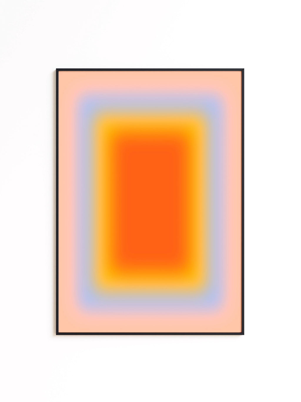 Sunset Wall Art Print, Orange Yellow Gradient, Soft Abstract Room Decor