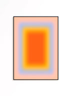 Sunset Wall Art Print, Orange Yellow Gradient, Soft Abstract Room Decor