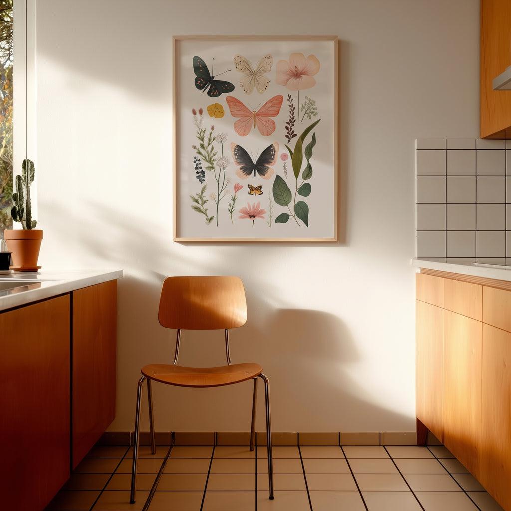 Butterflies & Blooms – Whimsical Nature Print - And A Little More