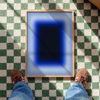 Blue Gradient Art Print, Navy Cobalt Abstract Poster, Modern Wall Decor