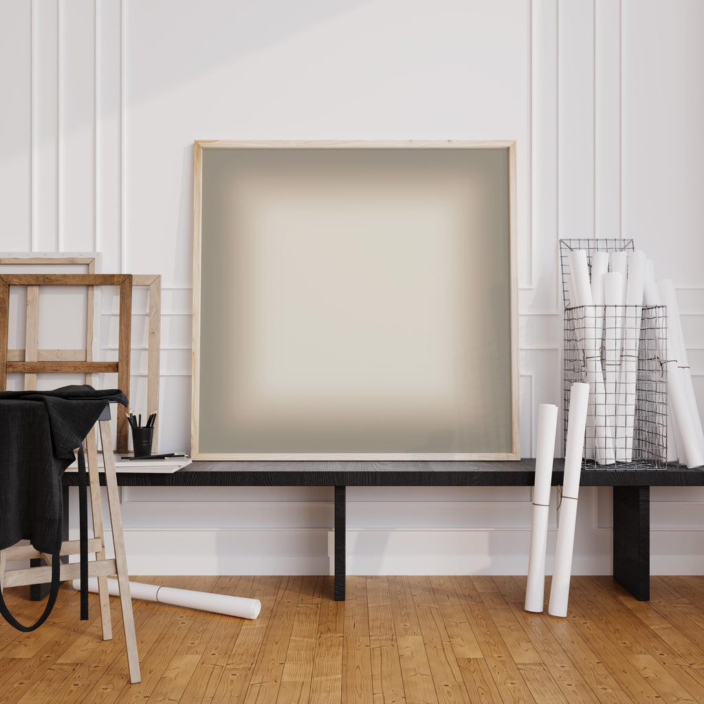 Sage Grey Gradient Wall Art, Neutral Minimalist Print, Soft Modern Decor