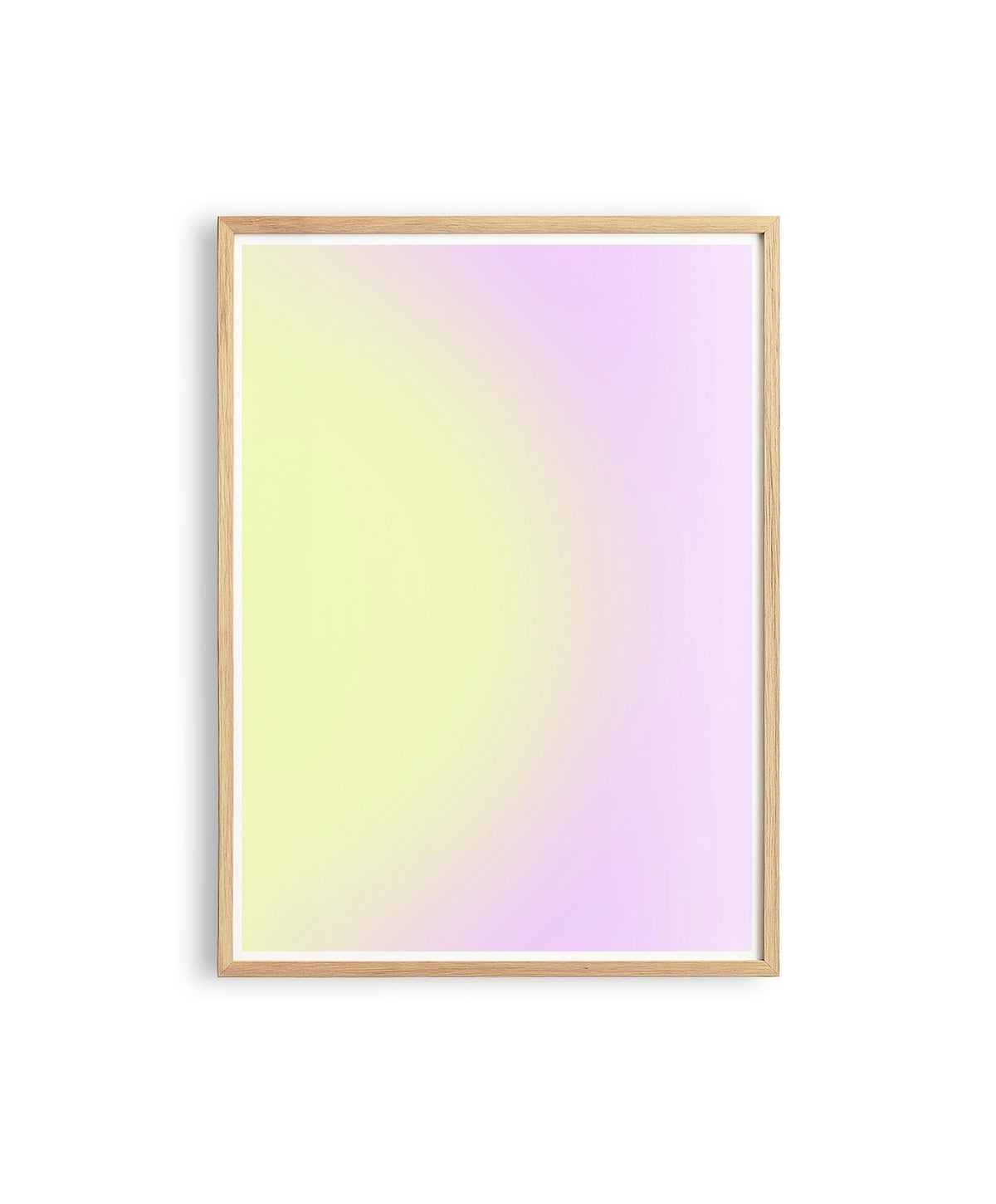 Pastel Yellow Lavender Gradient Art Print, Soft Minimal Abstract Wall Decor