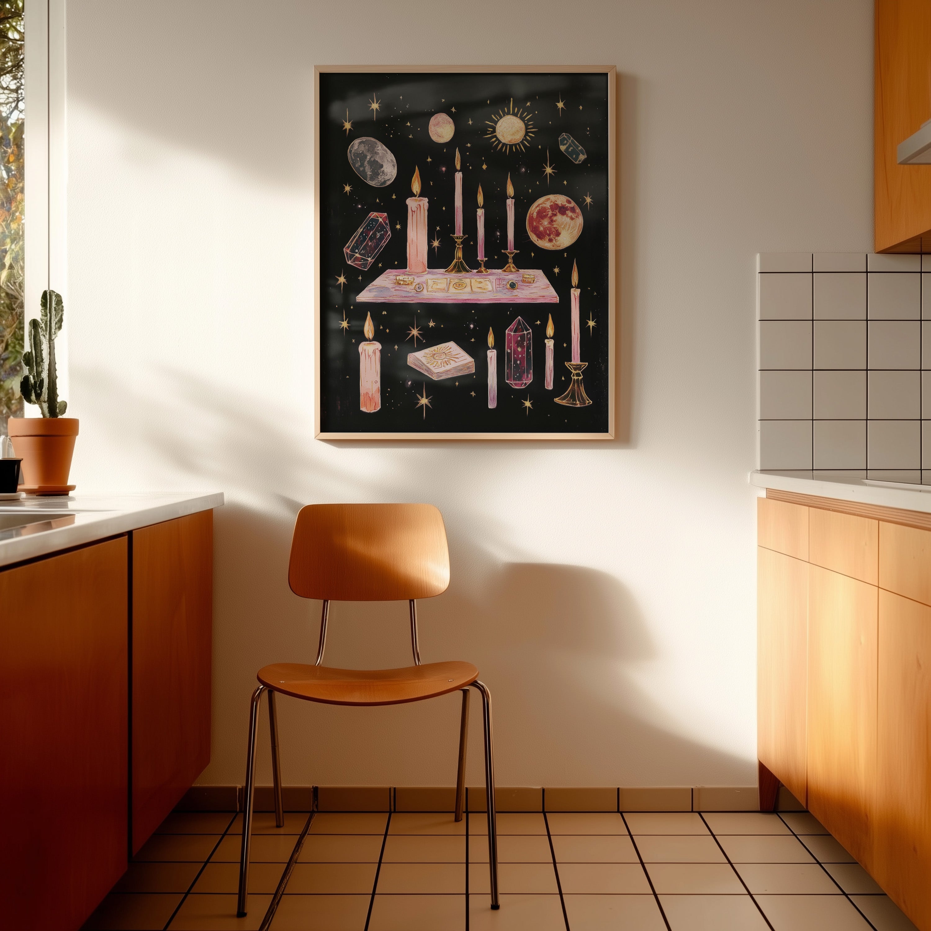 Mystic Altar – Candles & Crystals Cosmic Print - And A Little More