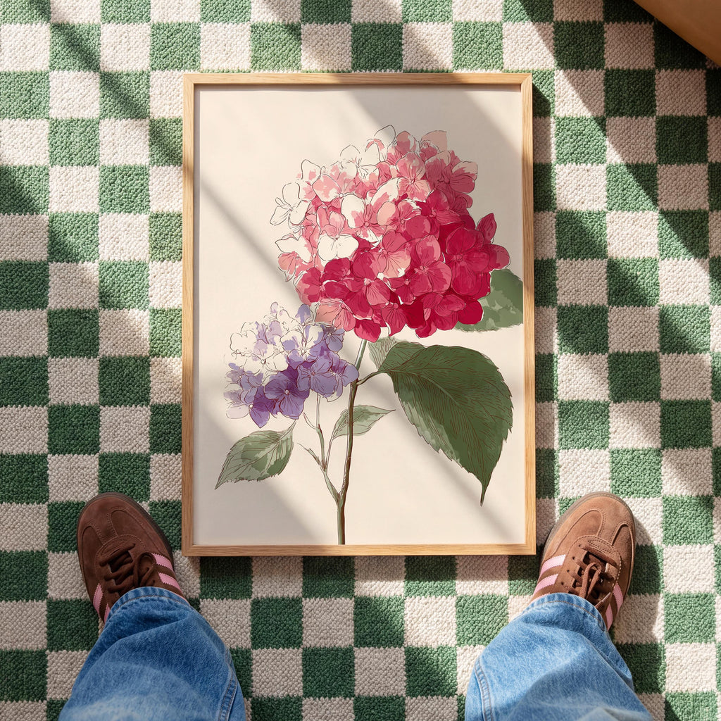 Hydrangea Printable Art, Soft Floral Download for Bedroom or Bathroom Decor