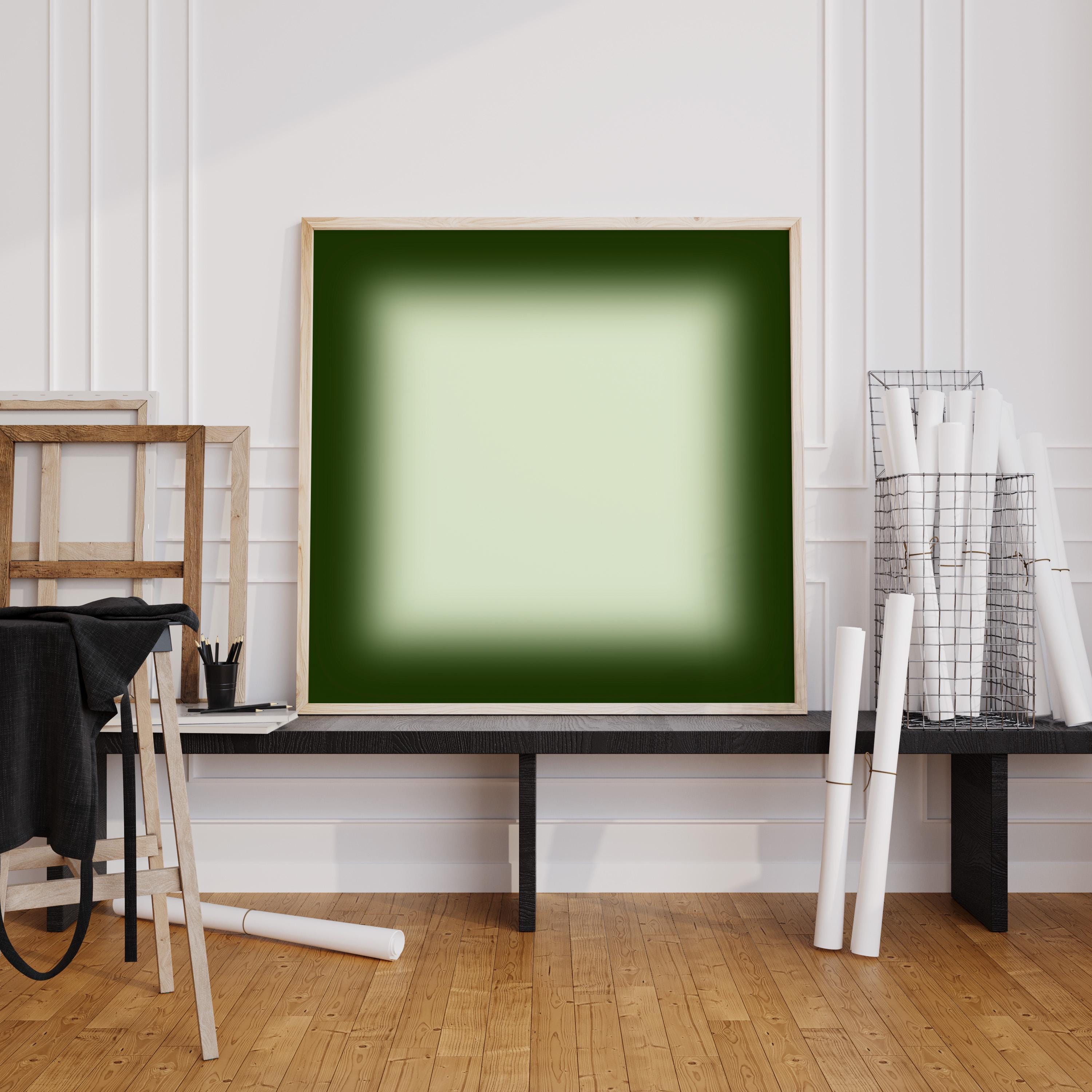Green Gradient Wall Art, Sage Minimalist Print, Neutral Modern Decor