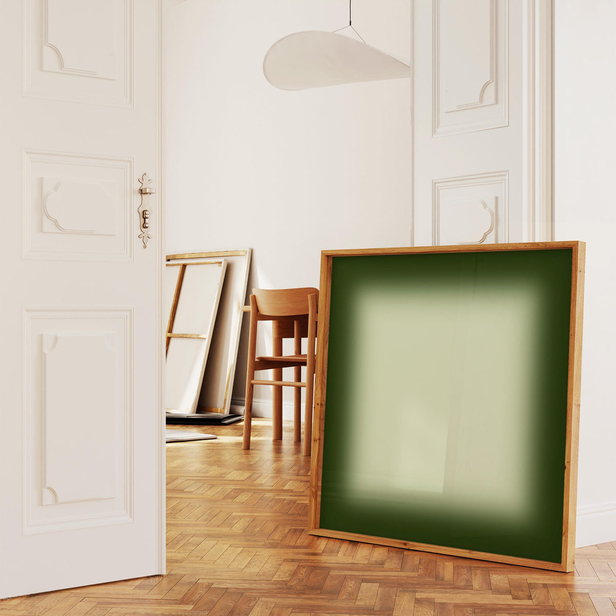 Green Gradient Wall Art, Sage Minimalist Print, Neutral Modern Decor