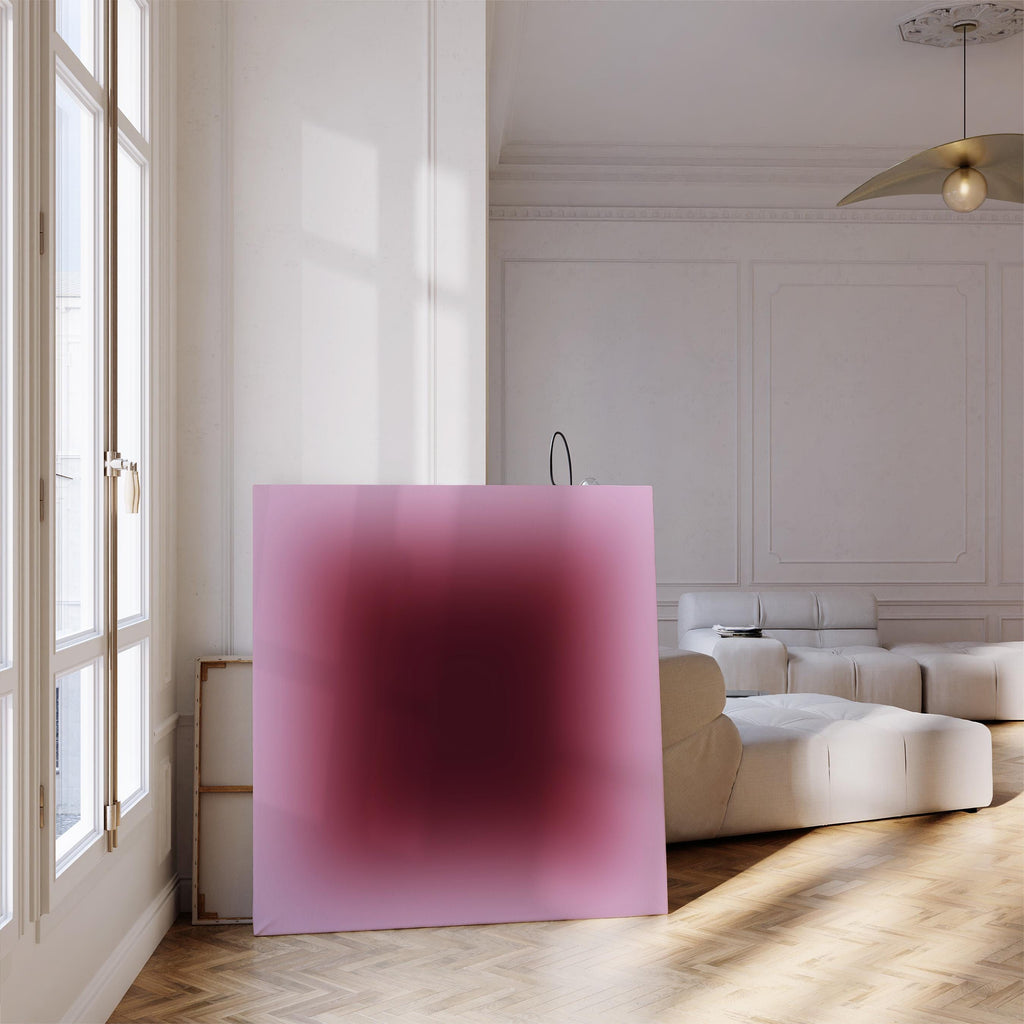 Burgundy Gradient Wall Art, Plum Mauve Abstract Canvas Print, Wine Glow Modern Minimal Decor