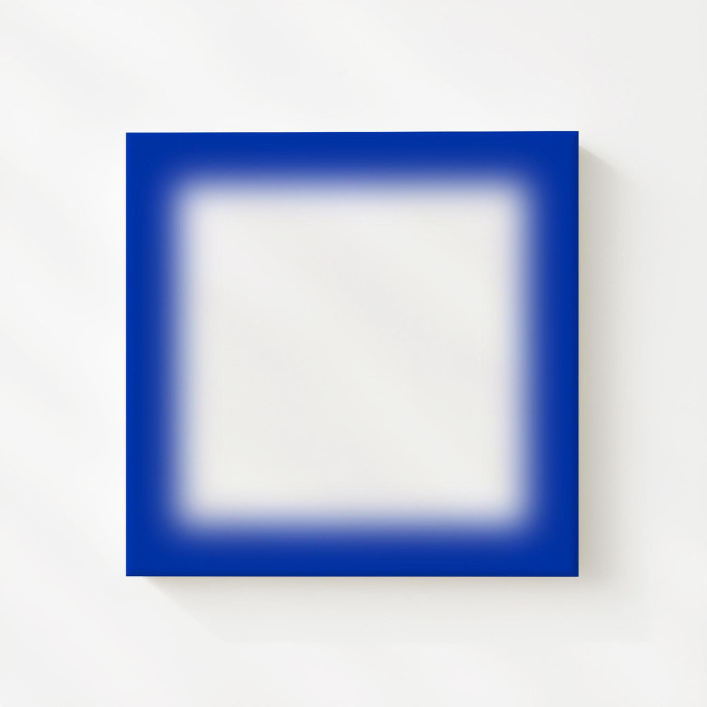 Blue Gradient Abstract Art Print, Minimal Modern Square Artwork