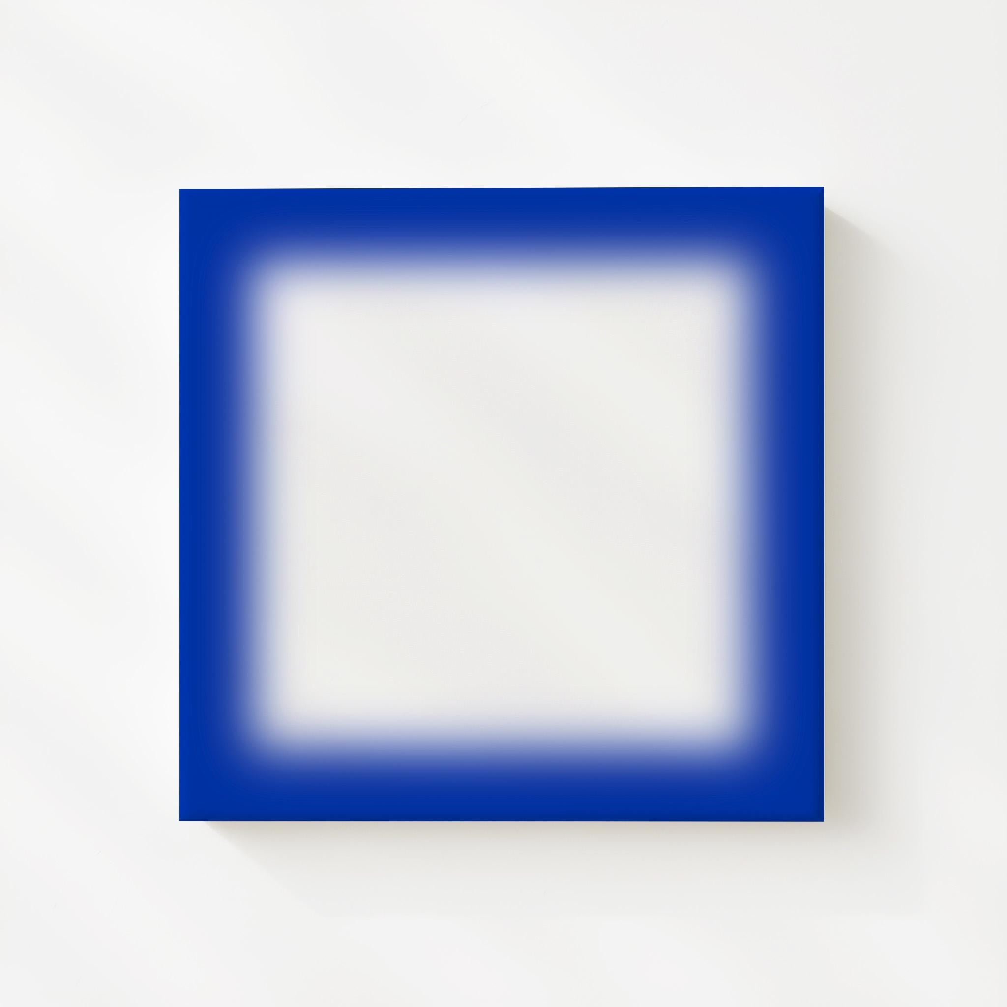 Blue Gradient Abstract Art Print, Minimal Modern Square Artwork