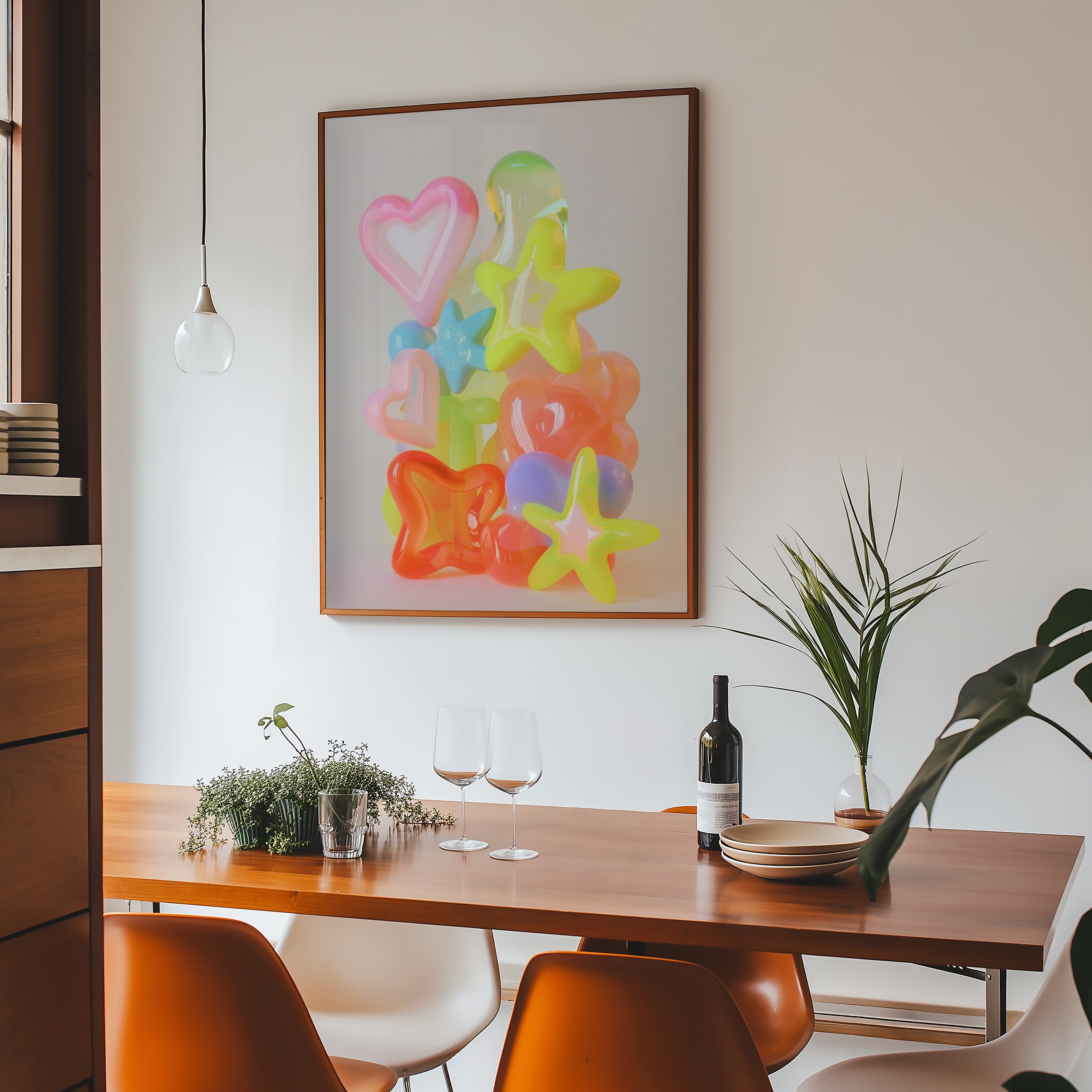 Modern Abstract Glossy Pastel Print - And A Little More