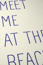 Meet me at the beach poster, Beach Quote Print, Meet Me at the Beach Poster, Minimal Coastal Decor