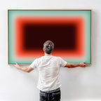 Coral Mint Canvas Wall Art