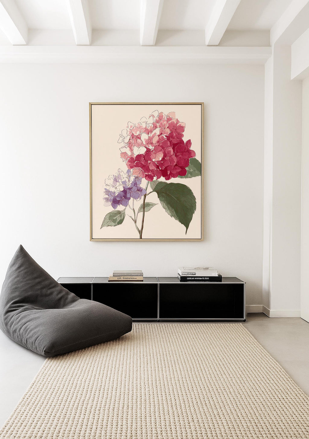 Hydrangea Printable Art, Soft Floral Download for Bedroom or Bathroom Decor