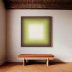 Avocado Green Wall Art, Minimalist Gradient Print, Earthy Framed Wall Art, Square Canvas Print