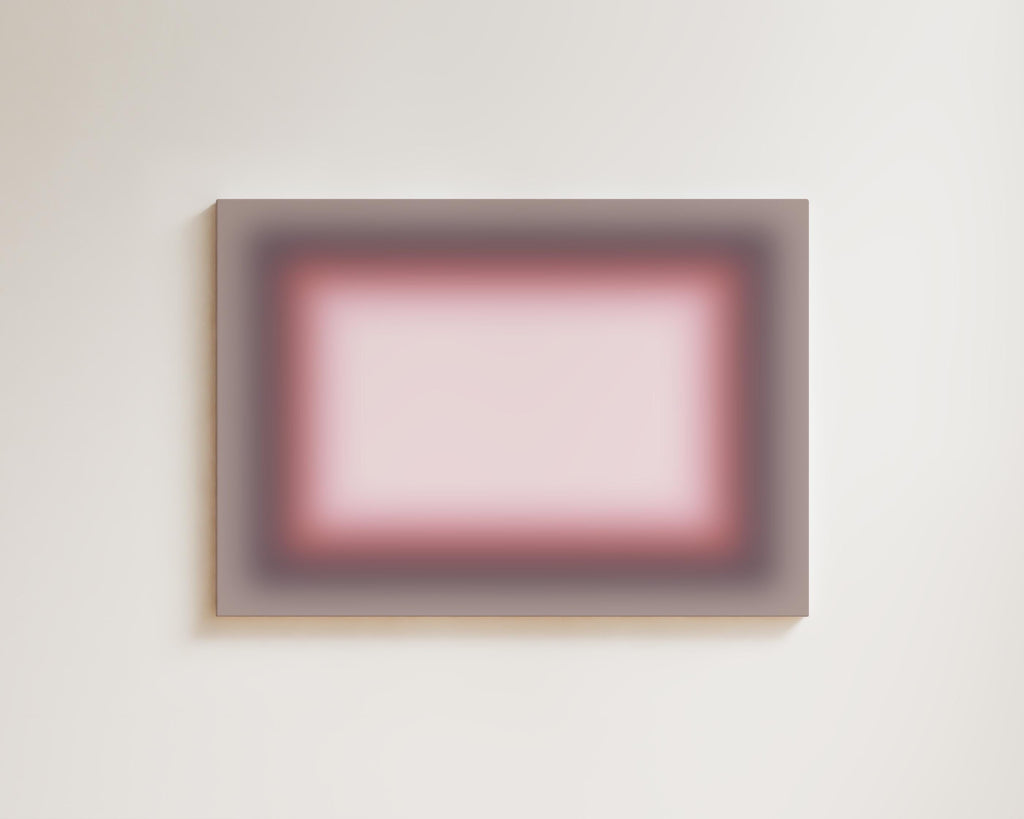 Blush Pink Wall Art Print, Mauve Taupe Gradient, Horizontal Abstract Decor