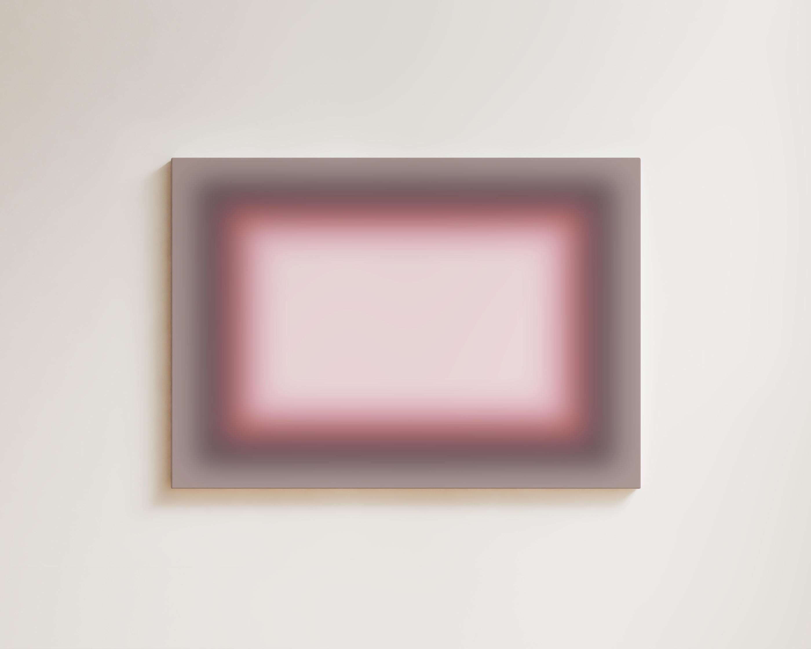 Blush Pink Wall Art Print, Mauve Taupe Gradient, Horizontal Abstract Decor