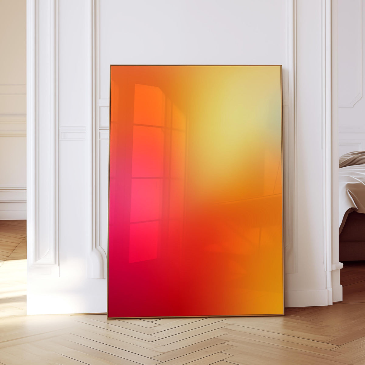 Sunset Gradient Wall Art Printable, Orange Red Abstract Poster, Warm Minimal Decor, Modern Color Field Art