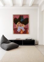 Black Hat Cowgirl Art Print, Pink Western Portrait, Cowgirl Wall Decor, Western home decor