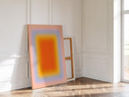 Sunset Wall Art Print, Orange Yellow Gradient, Soft Abstract Room Decor