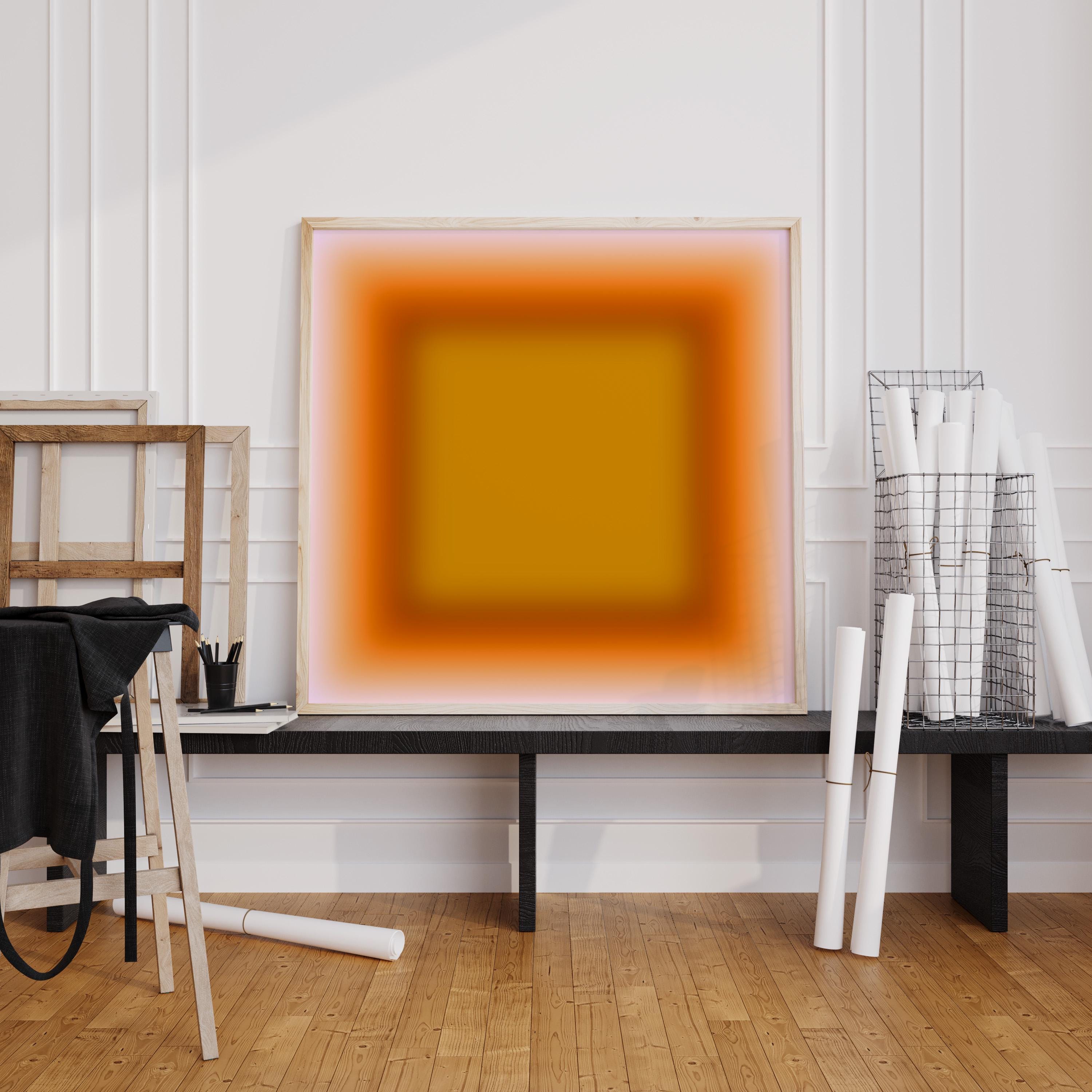 Honey Orange Gradient Wall Art, Canvas Prints