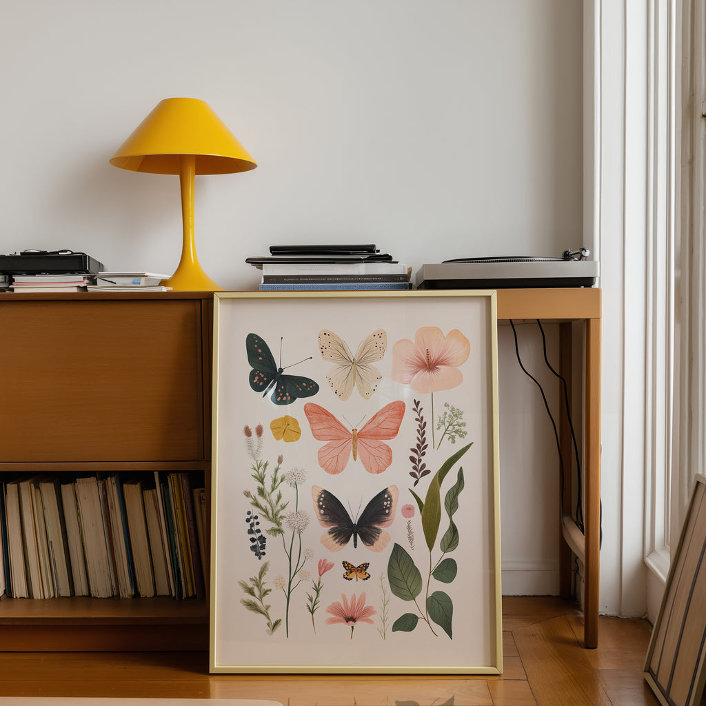 Butterflies & Blooms – Whimsical Nature Print - And A Little More